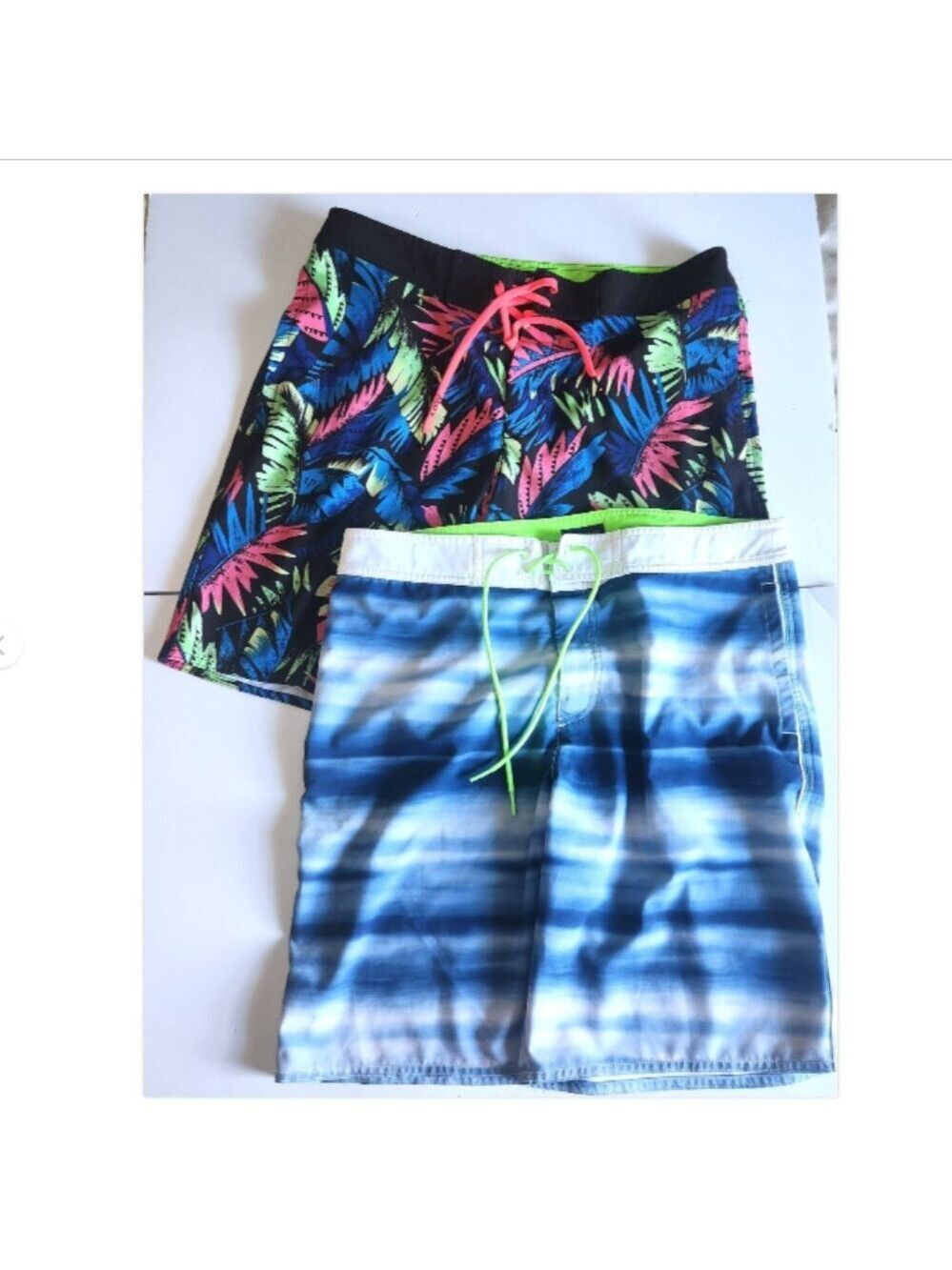American Eagle Board Shorts Men's Large Lot of 2 Swim Surf Shorts Beach